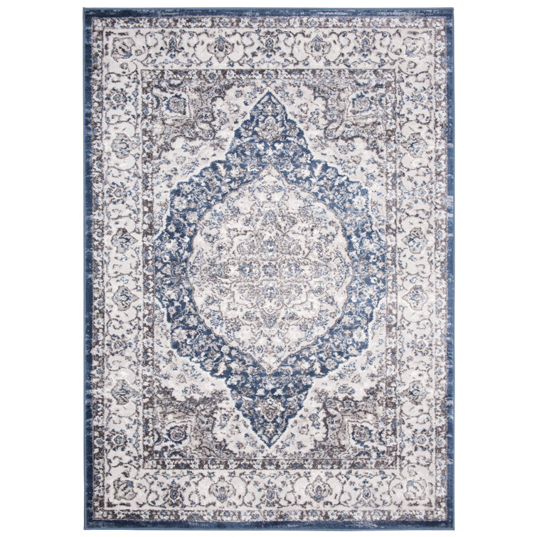 Latitude Vive Turrella Flatweave Grey/Blue Rug Wayfair.co.uk